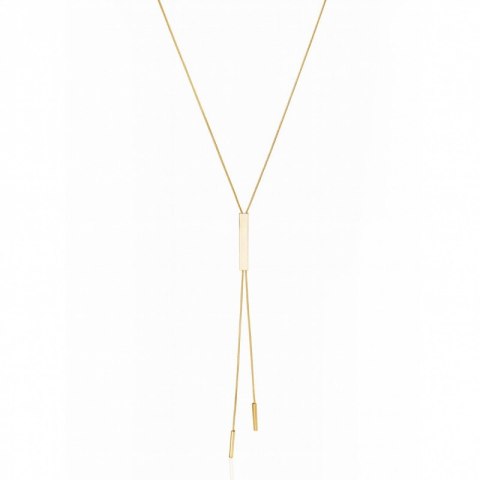 Naszyjnik Długi stal szlachetna pozłacana 14k złotem NST2229