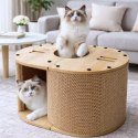 Tekturowy drapak dla kota, budka, domek, legowisko - 57 x 39,5 x 25 cm KOT31