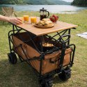 Wózek transportowy LUARO plażowy składany ze stolikiem 2w1