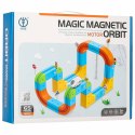 Klocki magnetyczne konstrukcyjne tor wyścigowy pociągi 65 elementów