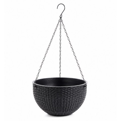 Doniczka wisząca szara duża PLASTER MIODU 26 cm ROS10SZ