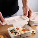 Lunchbox, zweigeteilt mit Besteck, 850 ml, PJM46