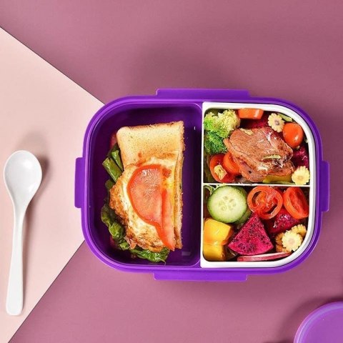 Śniadaniówka LUNCH BOX zestaw z bidonem fioletowy PJM47F
