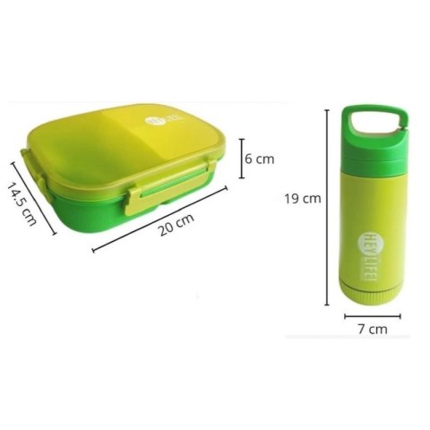 Śniadaniówka LUNCH BOX zestaw z bidonem zielony PJM47ZIE