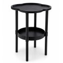 Mobilny stolik kawowy w kształcie koniczyny czarny 38x38x47cm STL27CZ