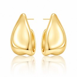 Kolczyki ze stali szlachetnej platerowane 14k złotem, sztyft KST3620
