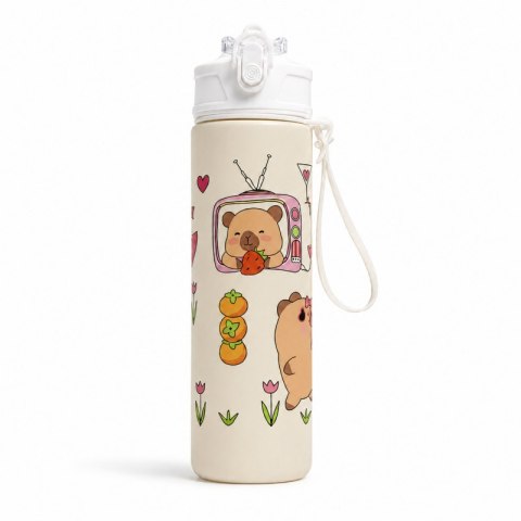 Butelka na wodę, bidon z rurką i ustnikiem 800ml KAPIBARA BD66