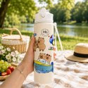 Butelka na wodę, bidon z rurką i ustnikiem 800ml KAPIBARA BD67