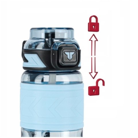 Butelka na wodę, sportowy bidon z miarką 680ML niebieski BD64N