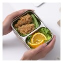 Śniadaniówka LUNCH BOX z widelcem, stal nierdzewna, 2 poziomy, kremowy PJM50K