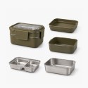 Śniadaniówka LUNCH BOX z widelcem, stal nierdzewna, 2 poziomy, zielony PJM50ZIE