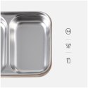 Śniadaniówka LUNCH BOX z widelcem, stal nierdzewna, 2 poziomy, zielony PJM50ZIE