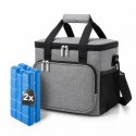 Torba termiczna do przenoszenia żywności LUNCH BOX 15l + 2 wkłady chłodzące KP06SZ