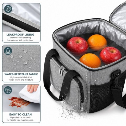 Torba termiczna do przenoszenia żywności LUNCH BOX 15l + 2 wkłady chłodzące KP06SZ