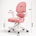 Fotel gamingowy, obrotowy do biurka dziecięcego KIDS LIGHT PINK KO53R