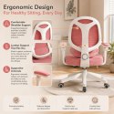Fotel gamingowy, obrotowy do biurka dziecięcego KIDS LIGHT PINK KO53R