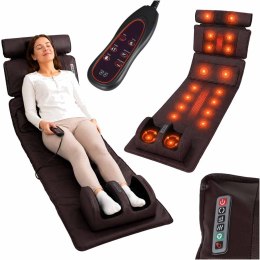 Masażer pleców ciała mata masująca z pilotem Shiatsu podgrzewanie masaż nóg