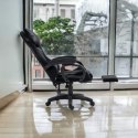 Fotel gamingowy obrotowy STUDENT, podnóżek i poduszka masująca KO23CZ
