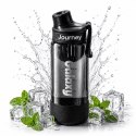 Butelka na wodę z uchwytem, sportowy bidon z miarką 680ML GALAXY czarny, BD71CZ