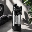 Butelka na wodę z uchwytem, sportowy bidon z miarką 680ML GALAXY czarny, BD71CZ