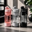 Butelka na wodę z uchwytem, sportowy bidon z miarką 680ML GALAXY czarny, BD71CZ