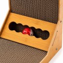Drapak dla kota tekturowy z zabawką piłką XL 40x26x60cm KOT11