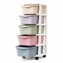 Plastikowy regał na kółkach szafka szuflady szafa 97 x 38 x 37 cm PO10