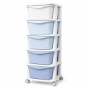 Plastikowy regał na kółkach szafka szuflady szafa 97 x 38 x 37 cm PO23