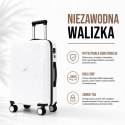 Zestaw 3w1 walizek podróżnych, kółka 360, lekkie a wytrzymałe, PP, na szyfr, premium białe WP17