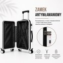 Zestaw 3w1 walizek podróżnych, kółka 360, lekkie a wytrzymałe, PP, na szyfr, premium białe WP17