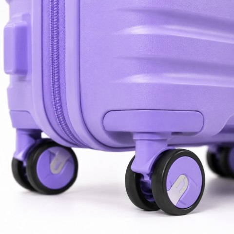 Zestaw 3w1 walizek podróżnych, kółka 360, lekkie a wytrzymałe, PP, na szyfr, premium lila WP16