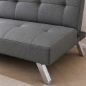 Sofa, kanapa 3 osobowa FLEX z funkcją spania, chromowane nogi, grafit melanż SOF04GRAF