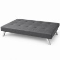 Sofa, kanapa 3 osobowa FLEX z funkcją spania, chromowane nogi, grafit melanż SOF04GRAF