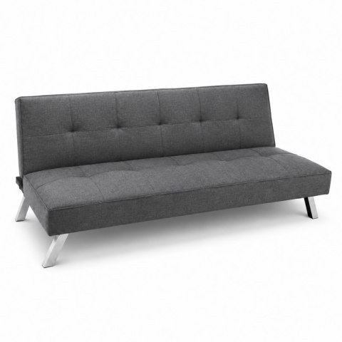 Sofa, kanapa 3 osobowa FLEX z funkcją spania, chromowane nogi, grafit melanż SOF04GRAF