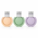 Zestaw 3 podróżnych buteleczek, woreczków silikonowych na kosmetyki, 3 x 30ml AK27