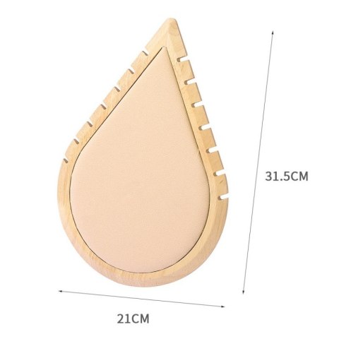 Ekskluzywny ekspozytor na naszyjniki, beżowy ŁEZKA DUŻA 31cm E45R
