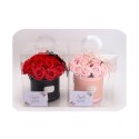 Flower box, bukiet zapachowych kwiatów mydlanych w pudełku 21szt. 19x16cm BUK08R